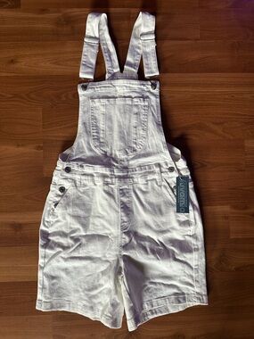 🆕 White Women's Denim Short Overalls